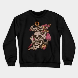 American Traditional Sailor's Grave Skull Crewneck Sweatshirt